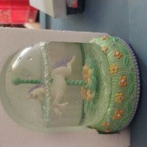 Vintage Avon unicorn glitter globe